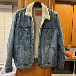 Men’s Sherpa lined jean jacket